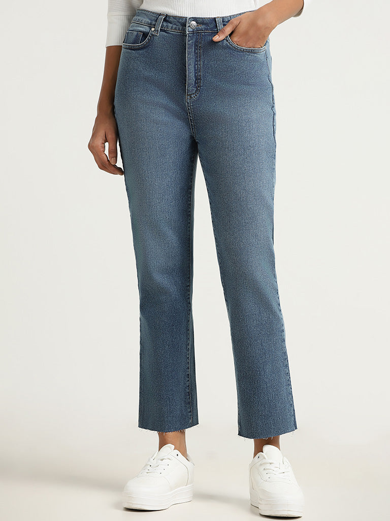 LOV Mid Blue Straight - Fit Mid - Rise Jeans