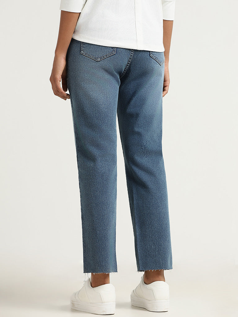 LOV Mid Blue Straight - Fit Mid - Rise Jeans