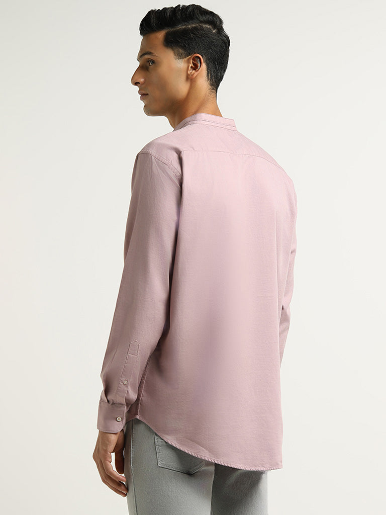 Ascot Pink Cotton Relaxed Fit Shirt