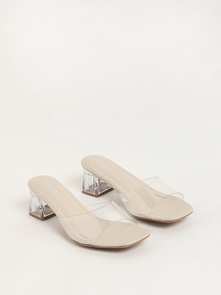 LUNA BLU Ivory Heel Sandals