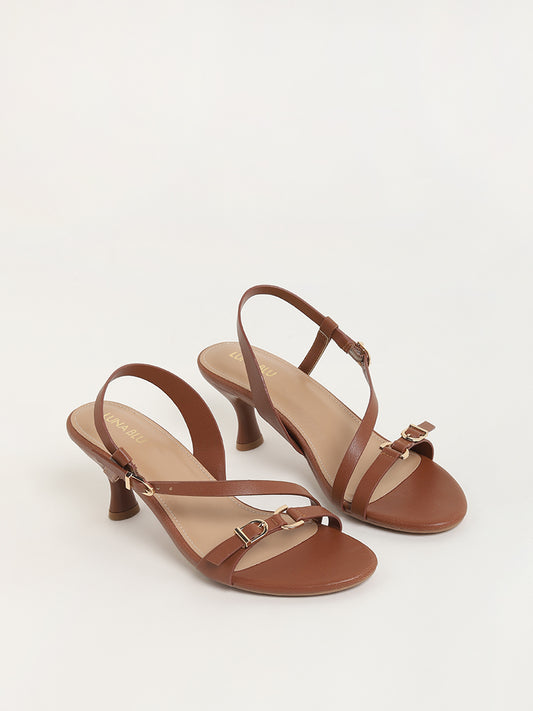 LUNA BLU Brown Strappy Sandals