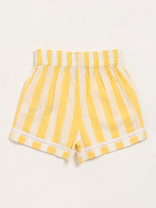 Utsa Kids Yellow Striped Shorts (2 - 8yrs)