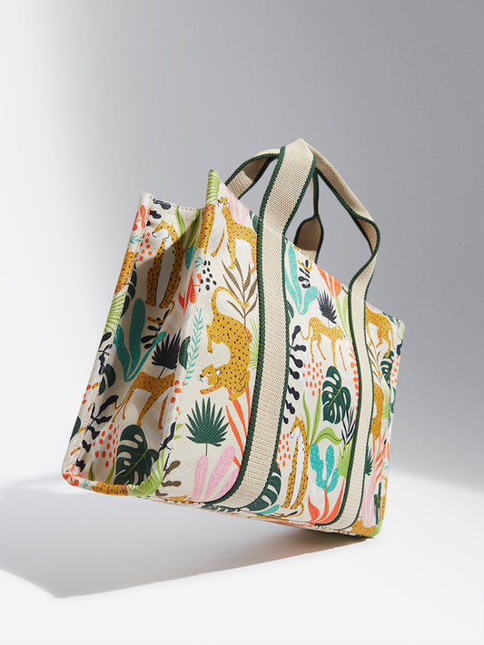 LOV Multicolour Animal Print Tote Bag