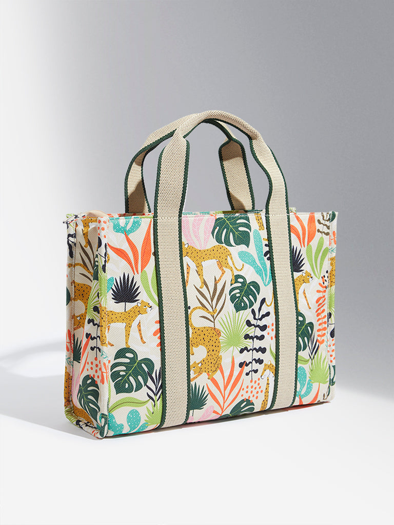 LOV Multicolour Animal Print Tote Bag