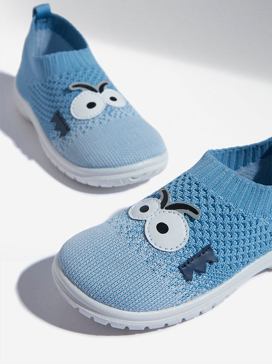 Yellow Dusty Blue Angry Birds Knitted Shoes