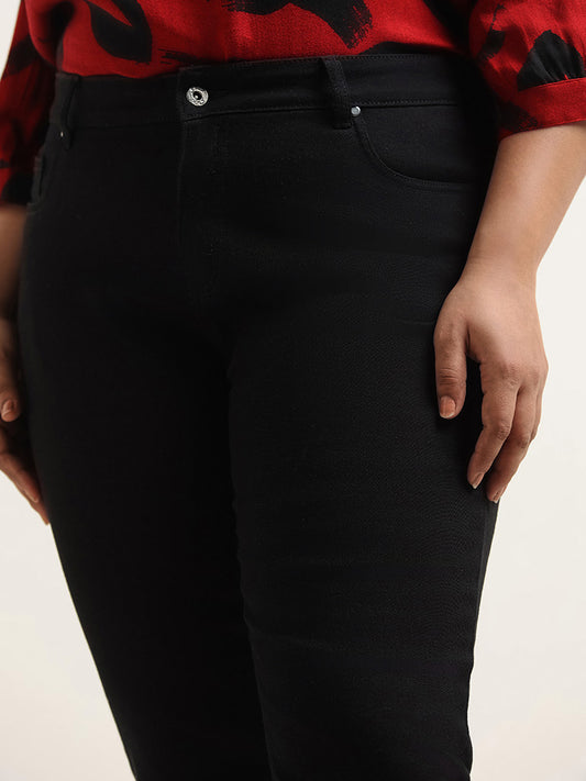 Gia Black Skinny Fit Mid Rise Jeans