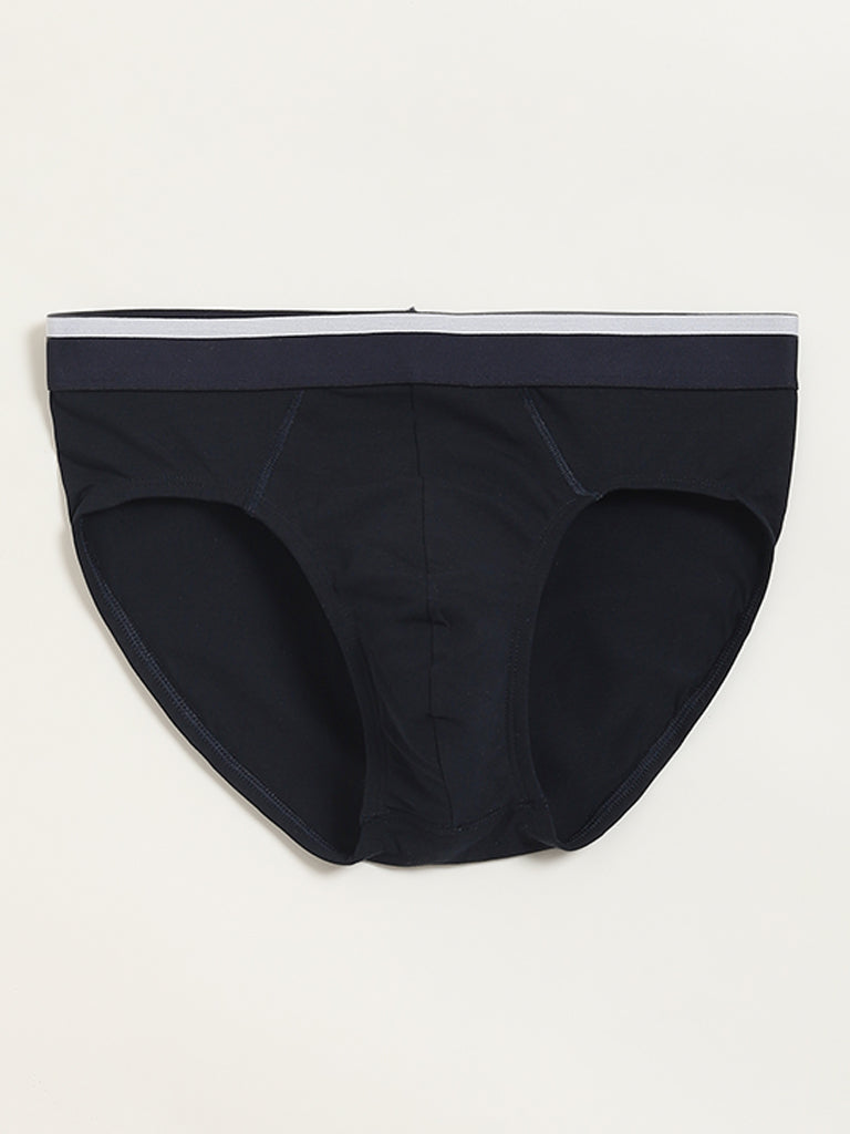 WES Lounge Navy Assorted Brief - Pack of 3