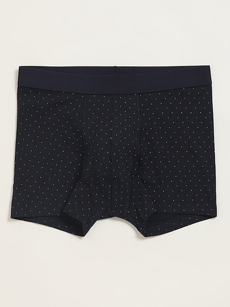 WES Lounge Navy Printed Trunks - Pack of 3