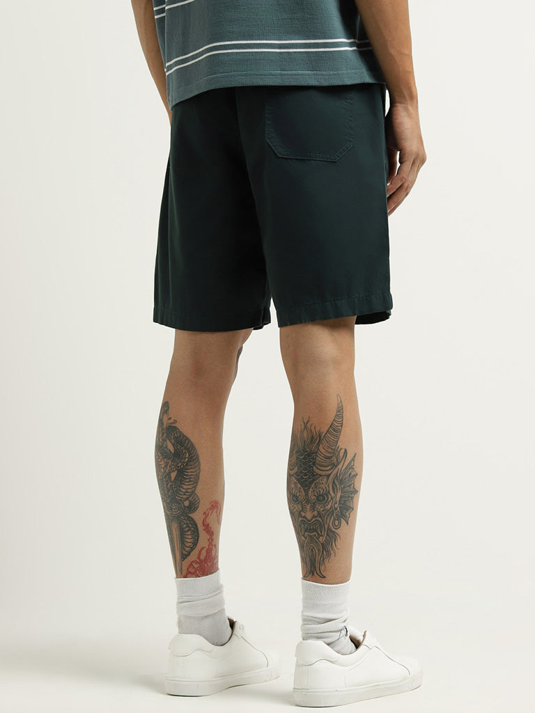 WES Lounge Dark Green Relaxed Fit Shorts