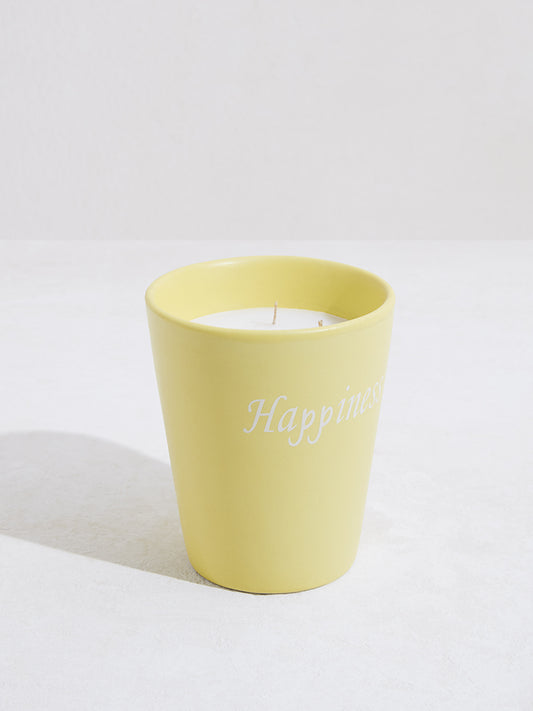 Westside Home Yellow Ceramic Candle- Large