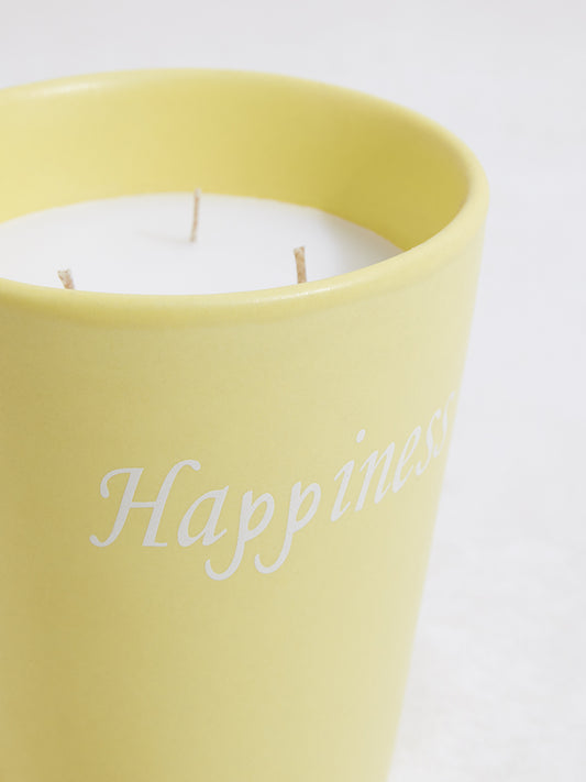 Westside Home Yellow Ceramic Candle- Large