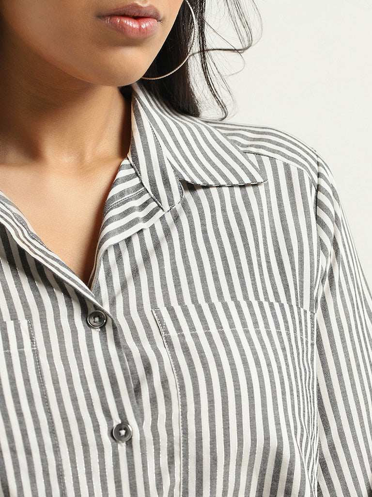 Gia Off White Striped Shirt