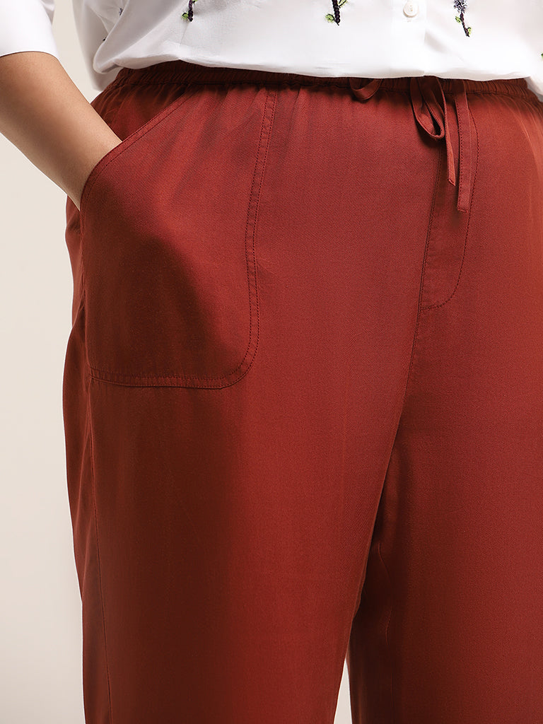 Gia Red Straight Pants