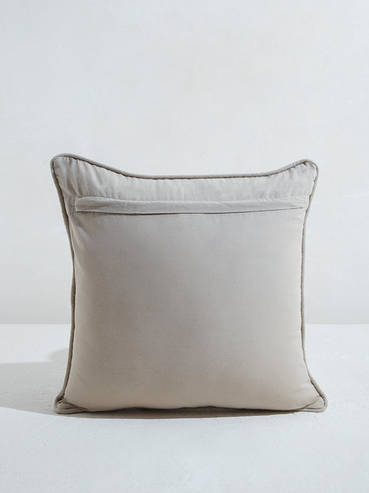 Westside Home Beige Butta Design Cushion Cover