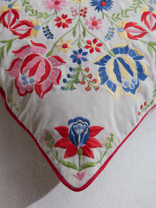 Westside Home Multicolor Damask Pattern Cushion Cover