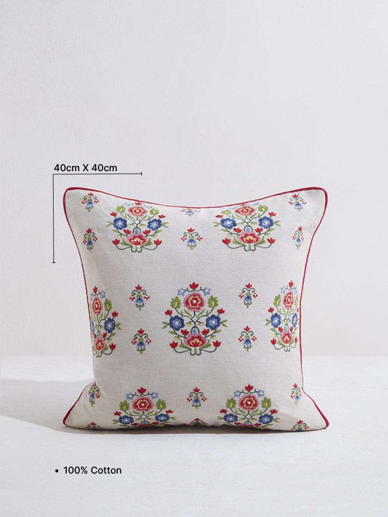 Westside Home Multicolor Damask Pattern Cushion Cover
