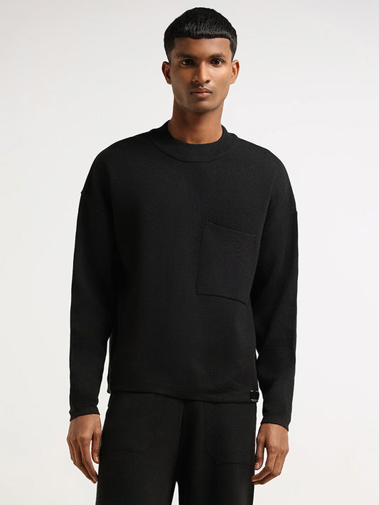 Studiofit Black Relaxed Fit Sweater