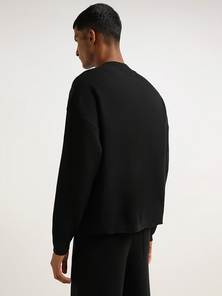 Studiofit Black Relaxed Fit Sweater