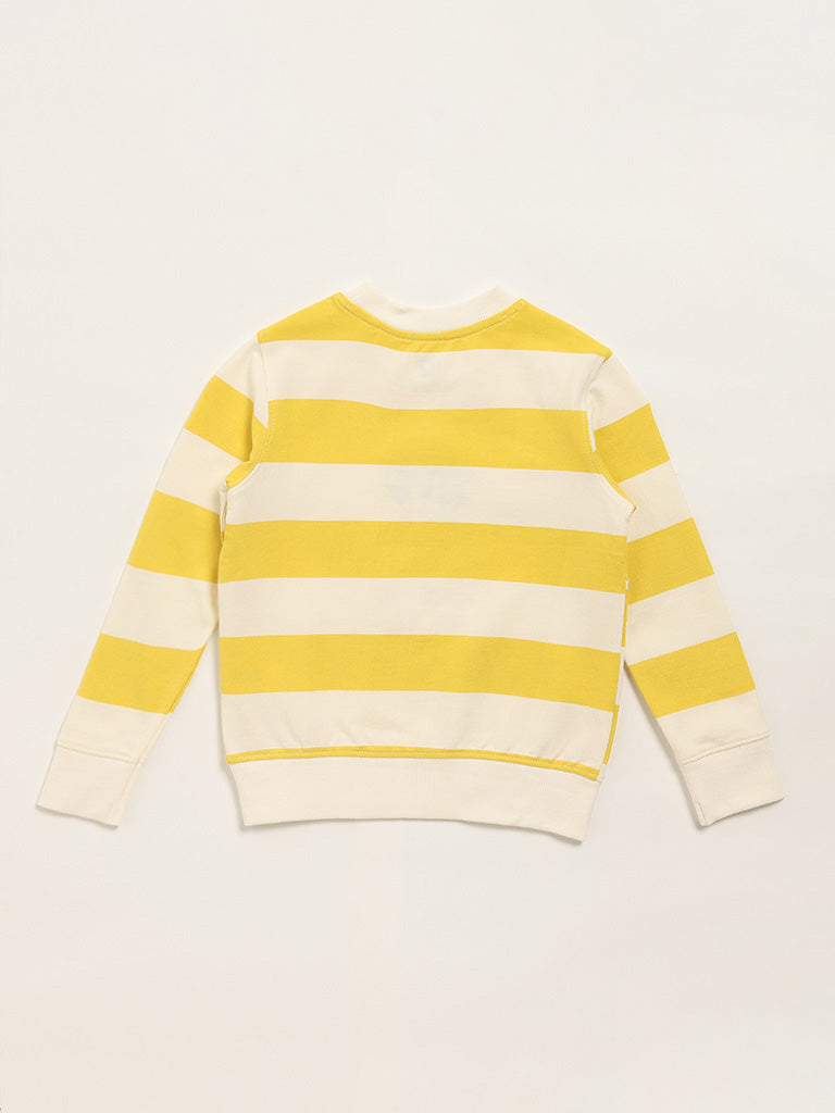 HOP Kids Yellow Striped Sweatshirt