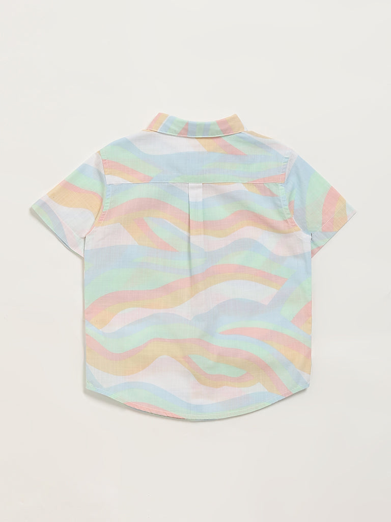 HOP Kids Multicolor Abstract Printed Shirt