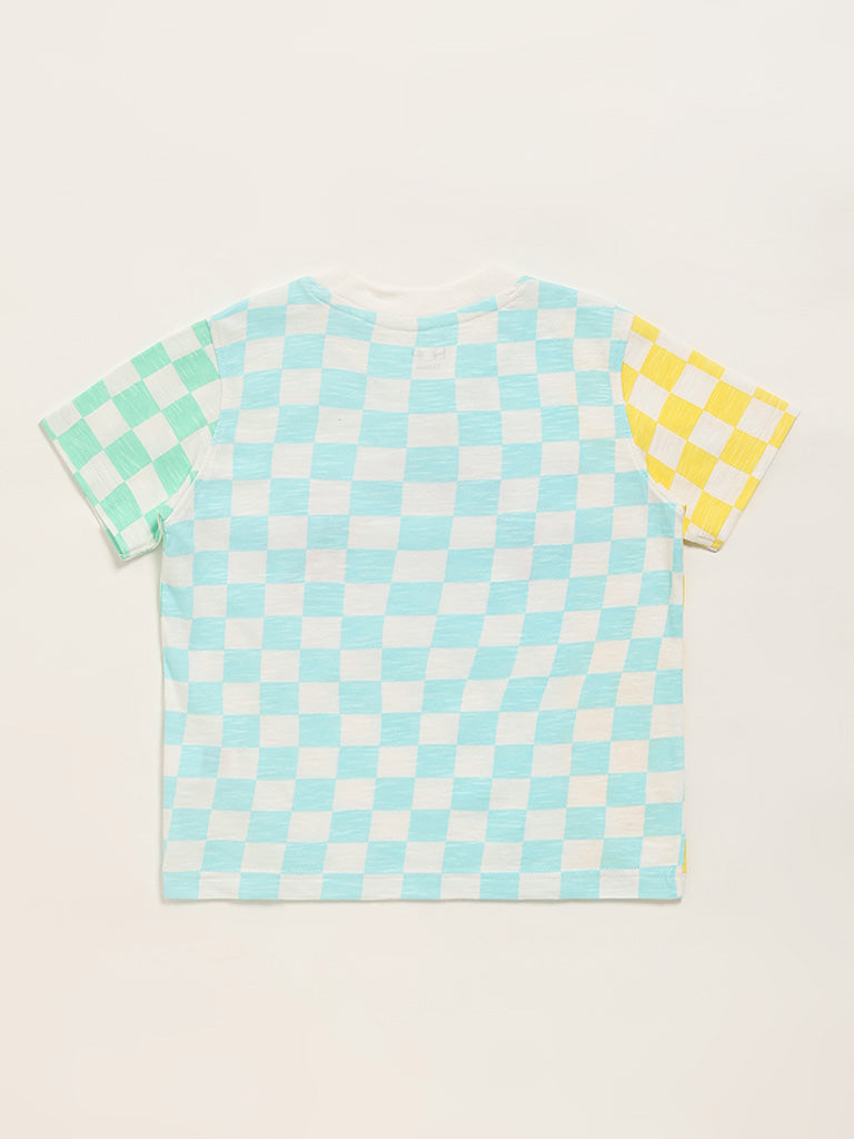 HOP Kids Multicolor Checkered T-Shirt