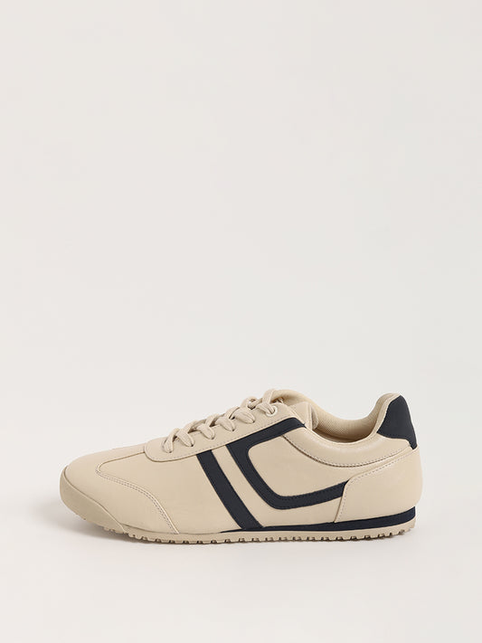 SOLEPLAY Beige Lace-Up Sneakers