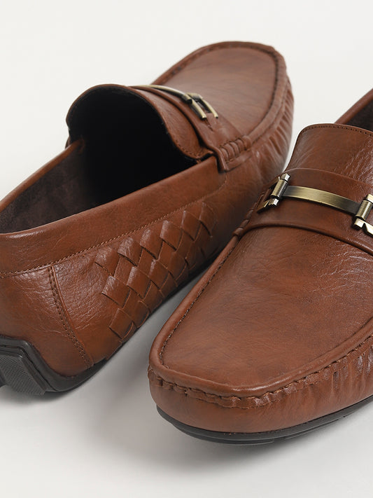 SOLEPLAY Brown Loafers with Buckle Detail