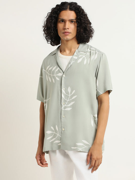 Nuon Sage Printed Shirt