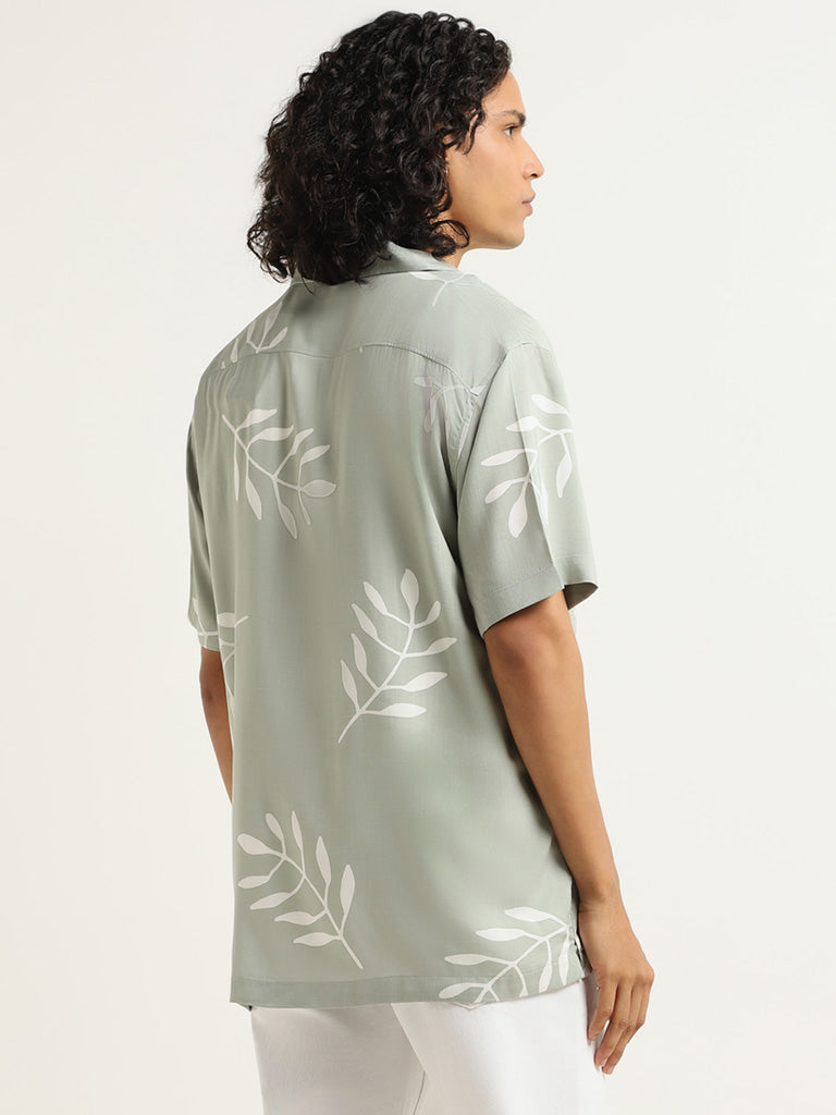 Nuon Sage Printed Shirt