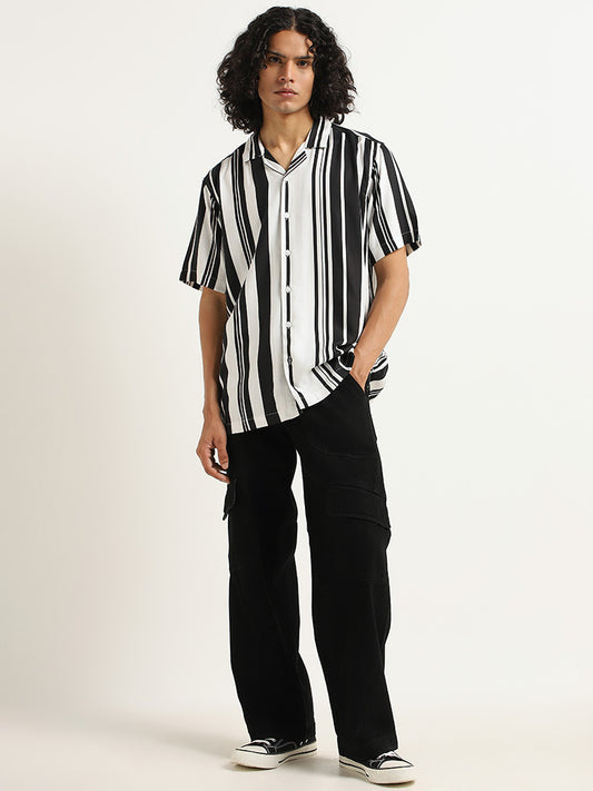 Nuon Black Striped Shirt
