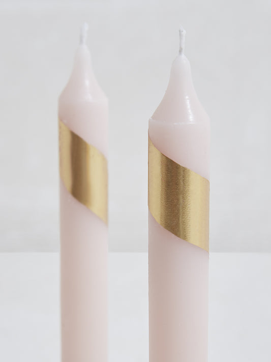 Westside Home Pink Tapered Candles (Set of 2)