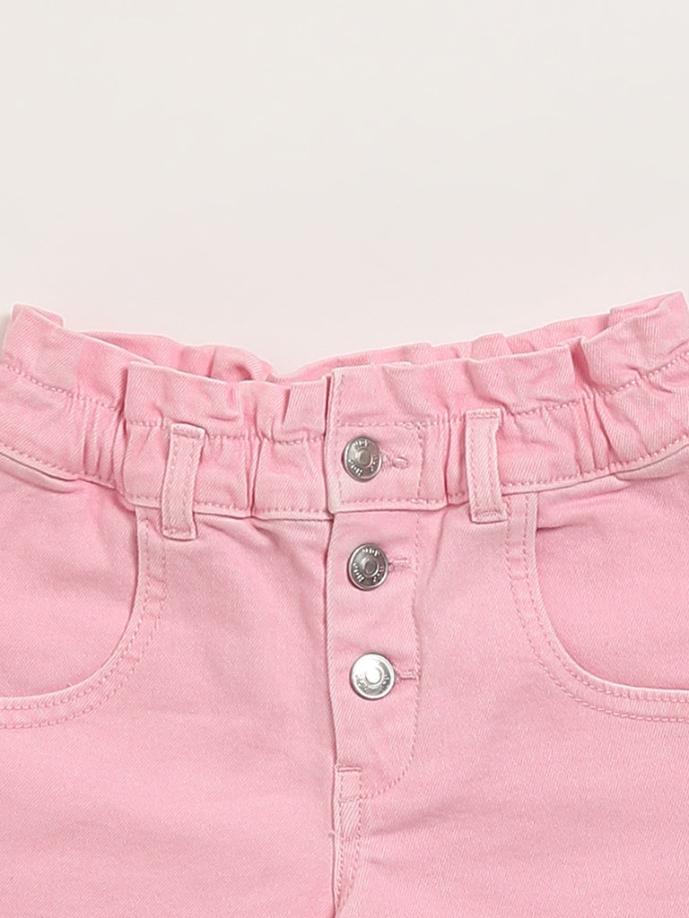HOP Kids Pink Denim Shorts