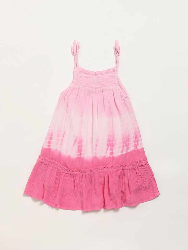HOP Kids Pink Tie-Dye Dress