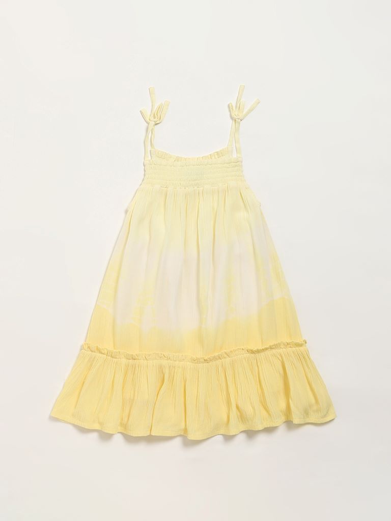 HOP Kids Yellow Tie-Dye Dress