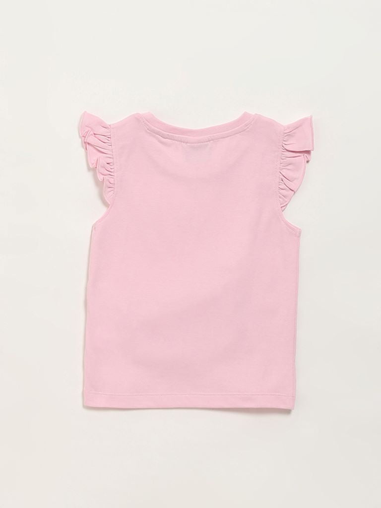 HOP Kids Plain Pink T-Shirt