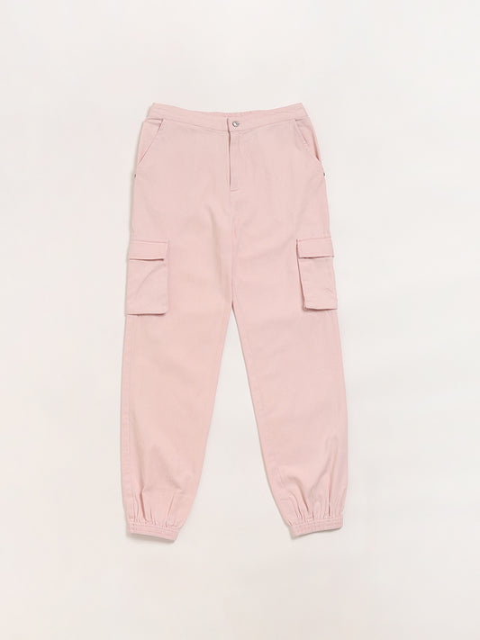 Y&F Kids Pink Cargo Joggers