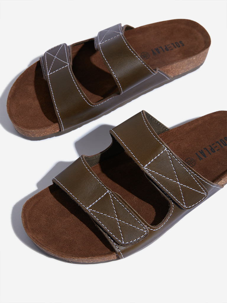Olive sandals for ladies clearance