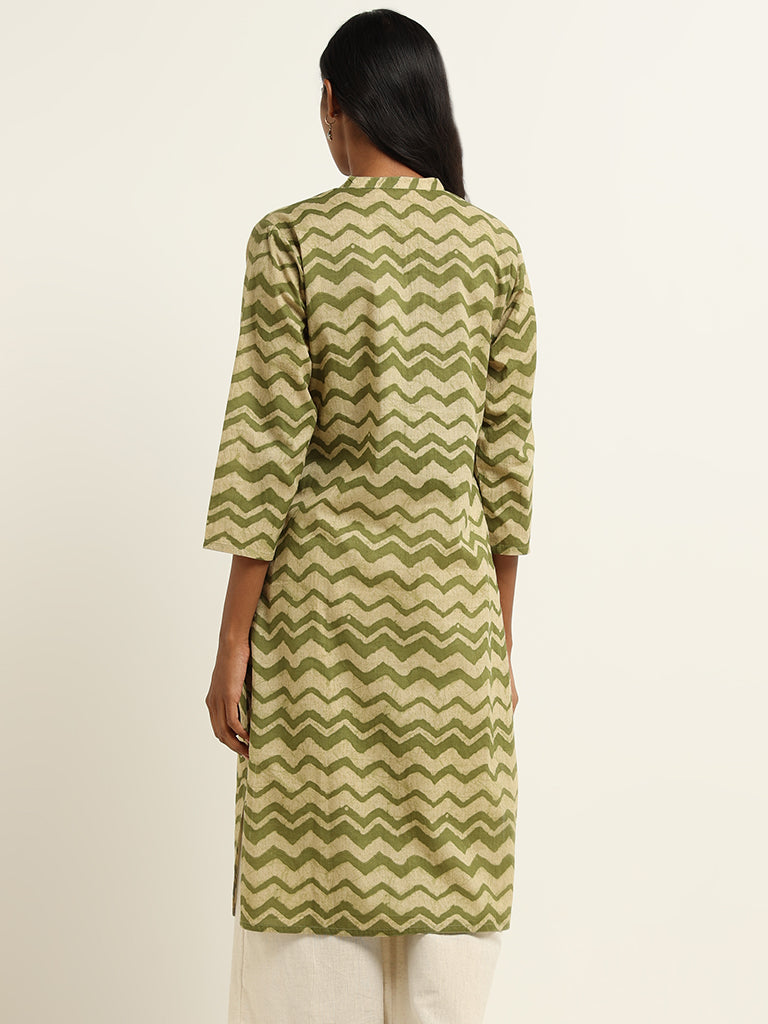 Buy Utsa Green Printed Kurta from Westside
