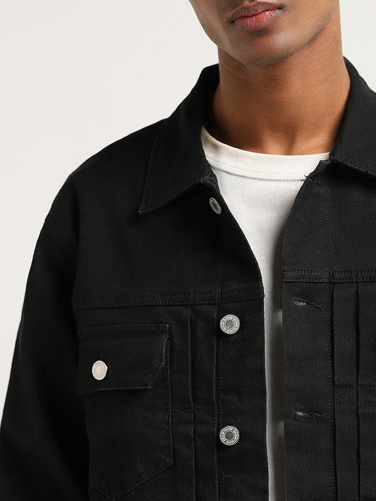 Nuon Black Denim Relaxed Fit Jacket