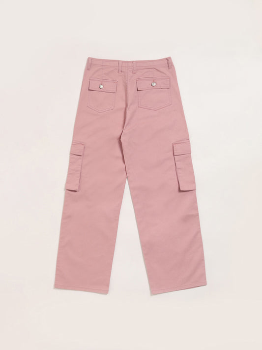 Y&F Kids Pink Cargo Trousers