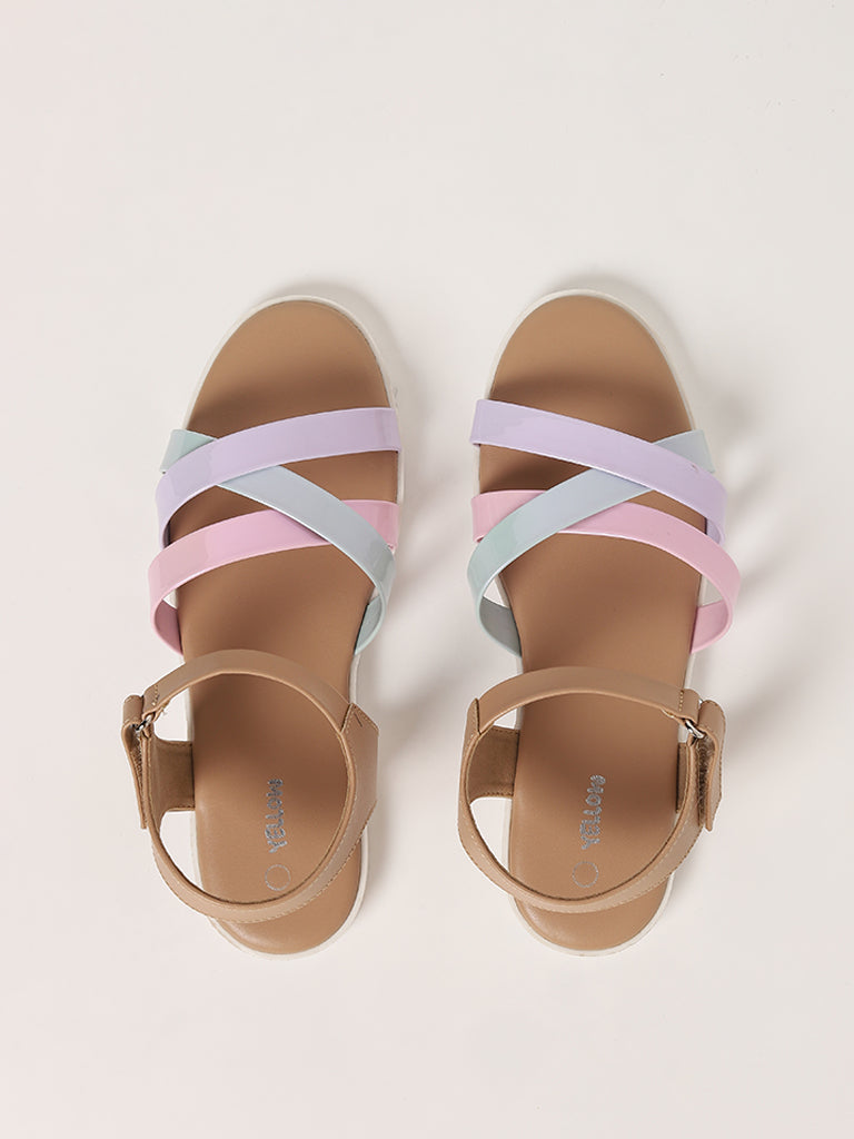 Buy Yellow Multicolour Sandals from Westside
