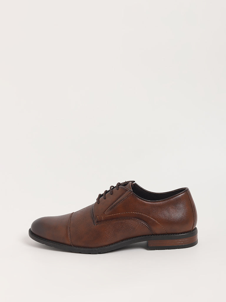 Westside SOLEPLAY Men's  Brown Formal Shoes for Work Wear Side View