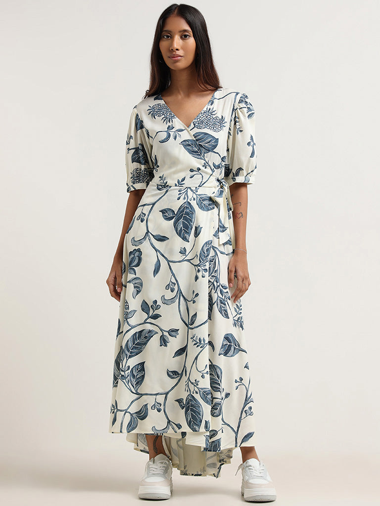 Paisley wrap dress on sale