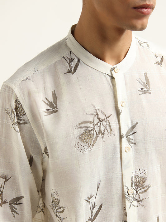 ETA Off-White Printed Relaxed Fit Shirt