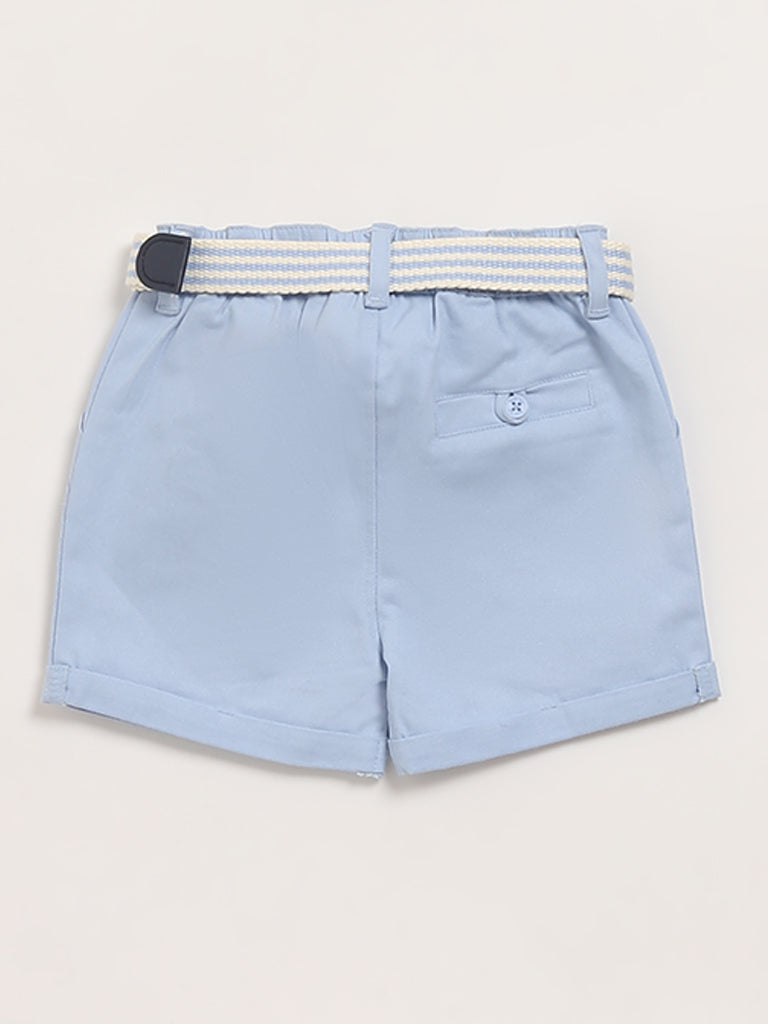 HOP Baby Blue Shorts with Belt