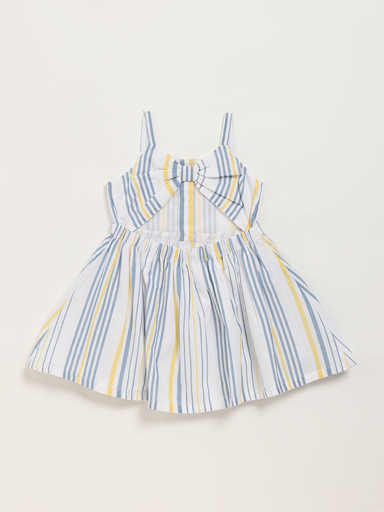 HOP Baby White Striped Dress