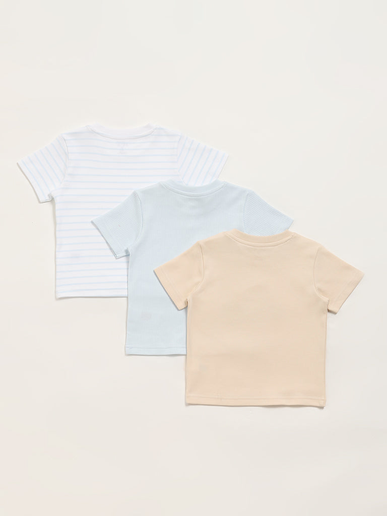 HOP Baby Multicolor T-Shirt - Pack of 3
