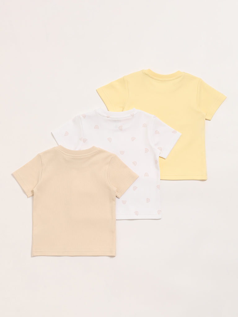 HOP Baby Multicolor Printed T-Shirt - Pack of 3