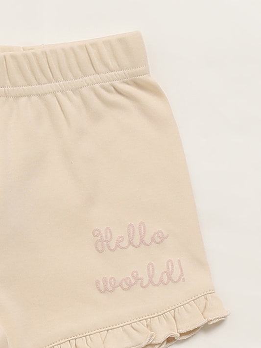 HOP Baby Off-White Shorts - Pack of 3