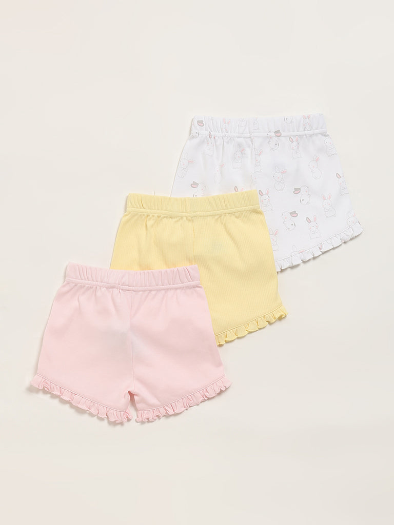 HOP Baby Multicolor Printed Assorted Shorts - Pack of 3